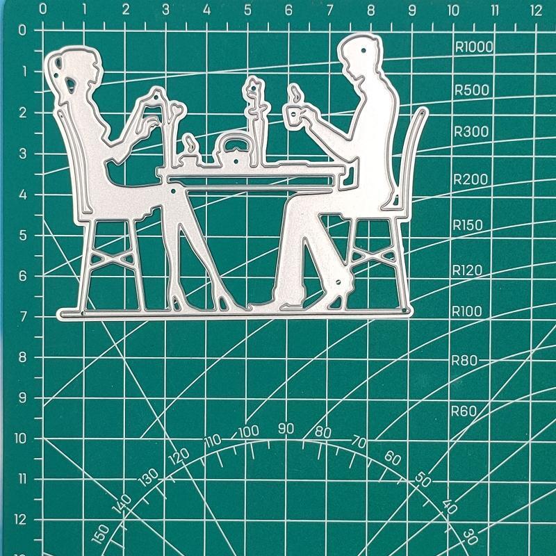Couple Dating Metal Cutting Dies Photo Album Decoration Family Together Party D