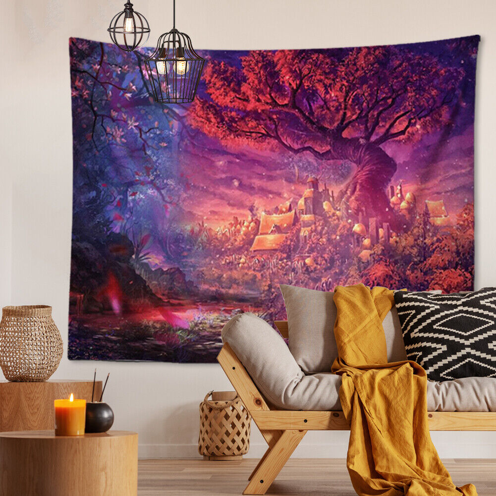 Dream World Hanging Tapestry Wall Art Dorm Carpet Bedspread Throw Covers