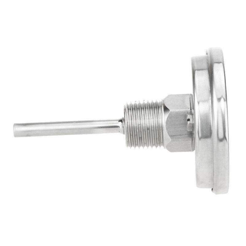 Home Brewing Thermometer Stainless Steel Celsius Fahrenheit Water Distilling NPT
