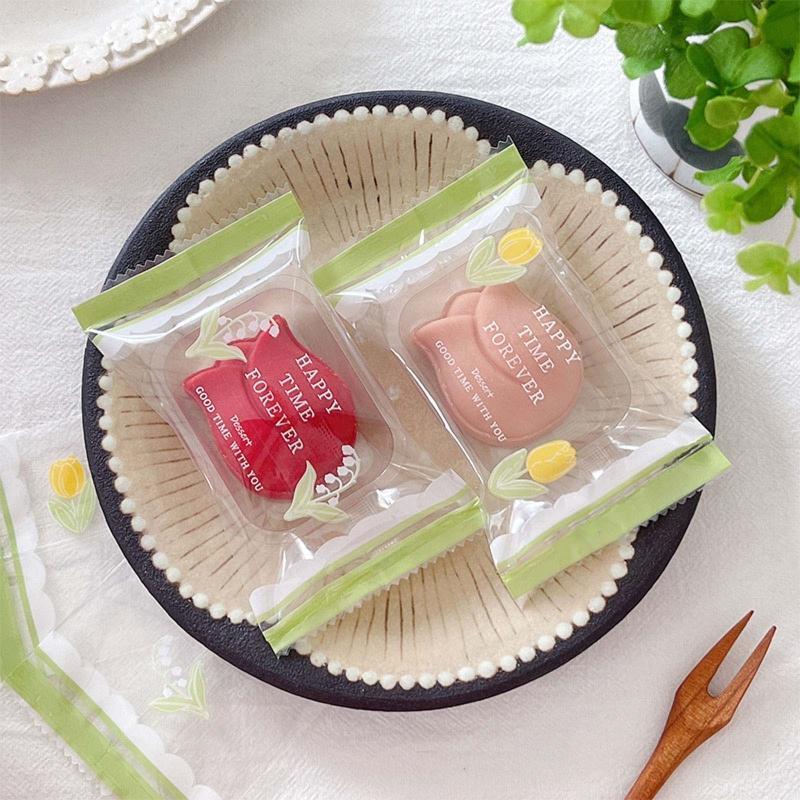 50g Cute Tulip Shape Plastic Mooncake Mold Mooncake Mold DIY Baking Accessories