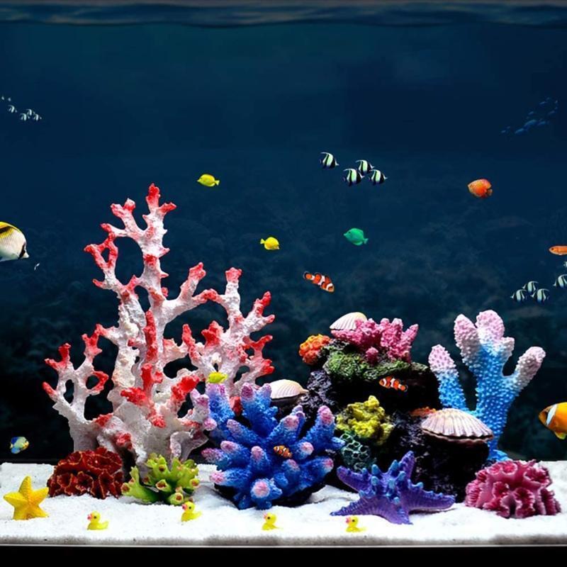 Fish Tank Decorations Cute Coral Aquarium Artistic Ornament for Fish Play