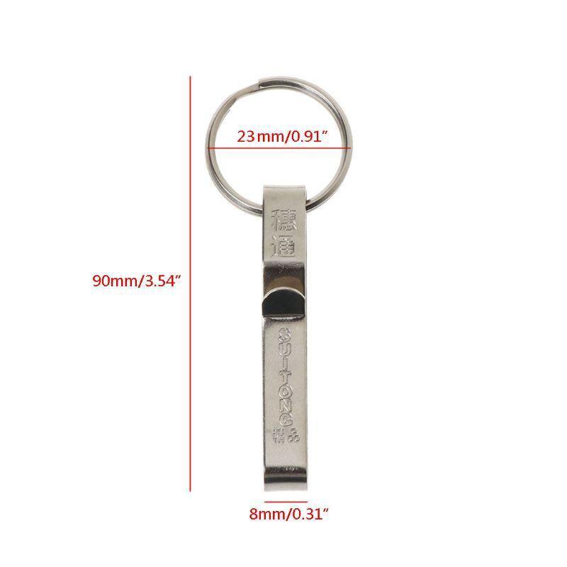 6 Pcs Key Holder Stainless Steel Belt Clip Key Ring Useful Keychain Men Jewelry