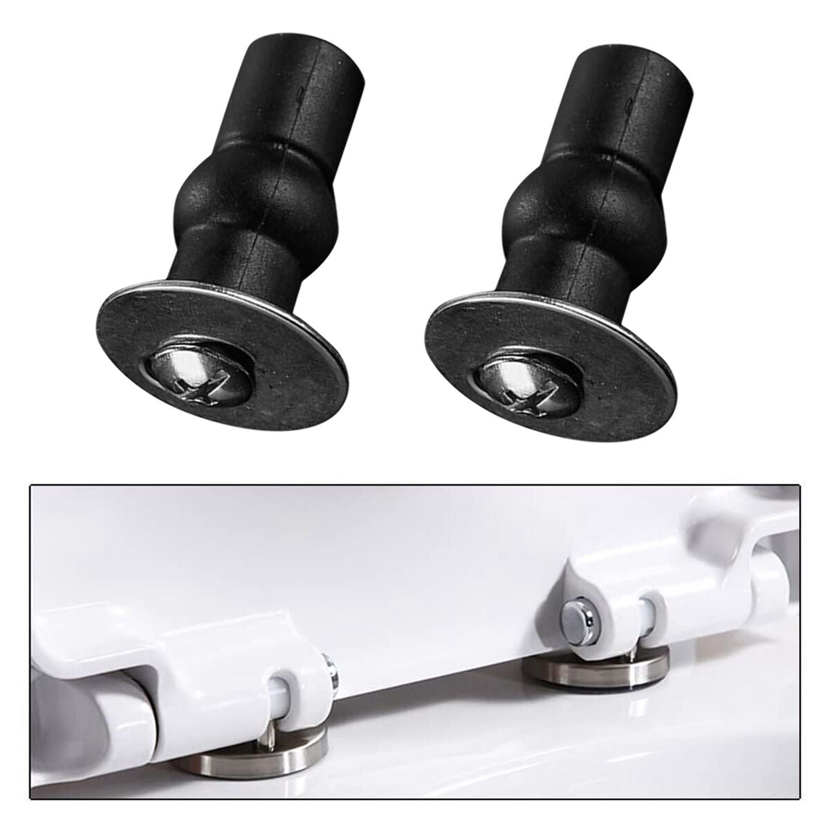 Toilet Seat Hinge Fixings  Screws  Rubber expansion screw 14mm gasket