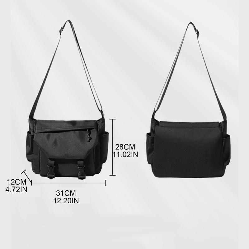 Durable Black Messenger Bag Crossbody Bags Sports Bag for Camping Climbing