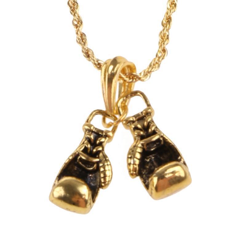 Alloy Boxing Glove Necklace Fighting Glove Pendant and Chain Men's Jewelry