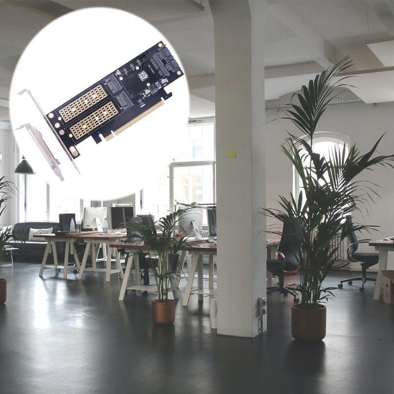 3 in 1 M.2 and mSATA SSD Adapter Card for M.2 NVME SSD to PCIE Adapter