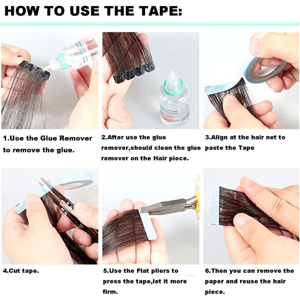 Waterproof Glue Hair Extension Tapes Hairpiece Wig Double-sided Adhesive