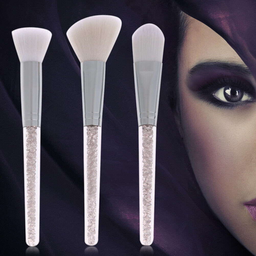 3pcs Professional Crystal Powder Foundation Blush Makeup Cosmetic Brushes-1