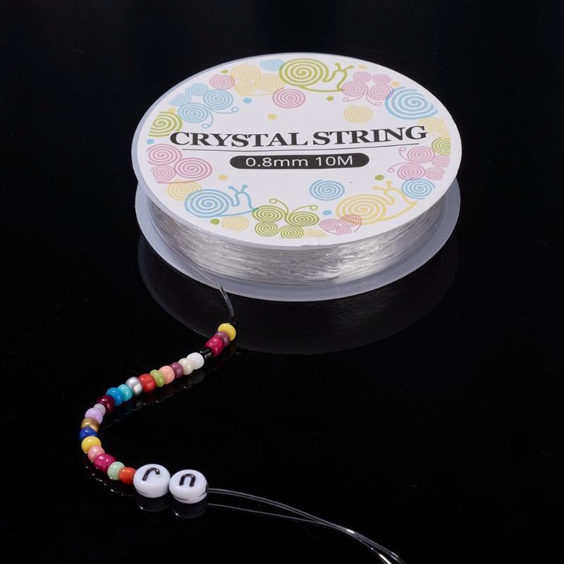 Acrylic English Alphabet Beads Set Rainbow Colored Glass Rice Beads for Gifts