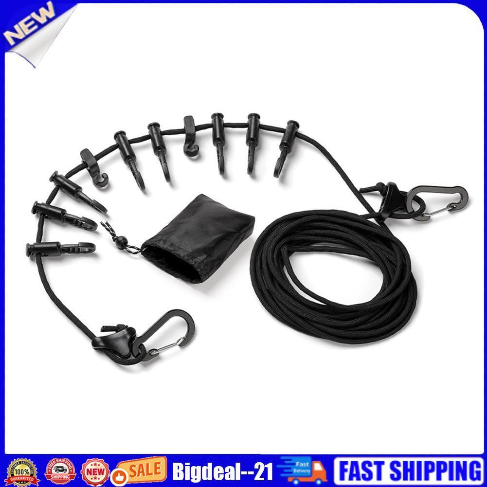 5m Camping Outdoor Clothesline Adjustable Anti-slip Canopy Hanging Ropes