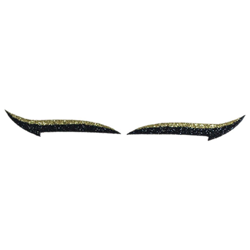 Autocollants D'eye-liner Réutilisables Paresseux, Bande 5 paires Or