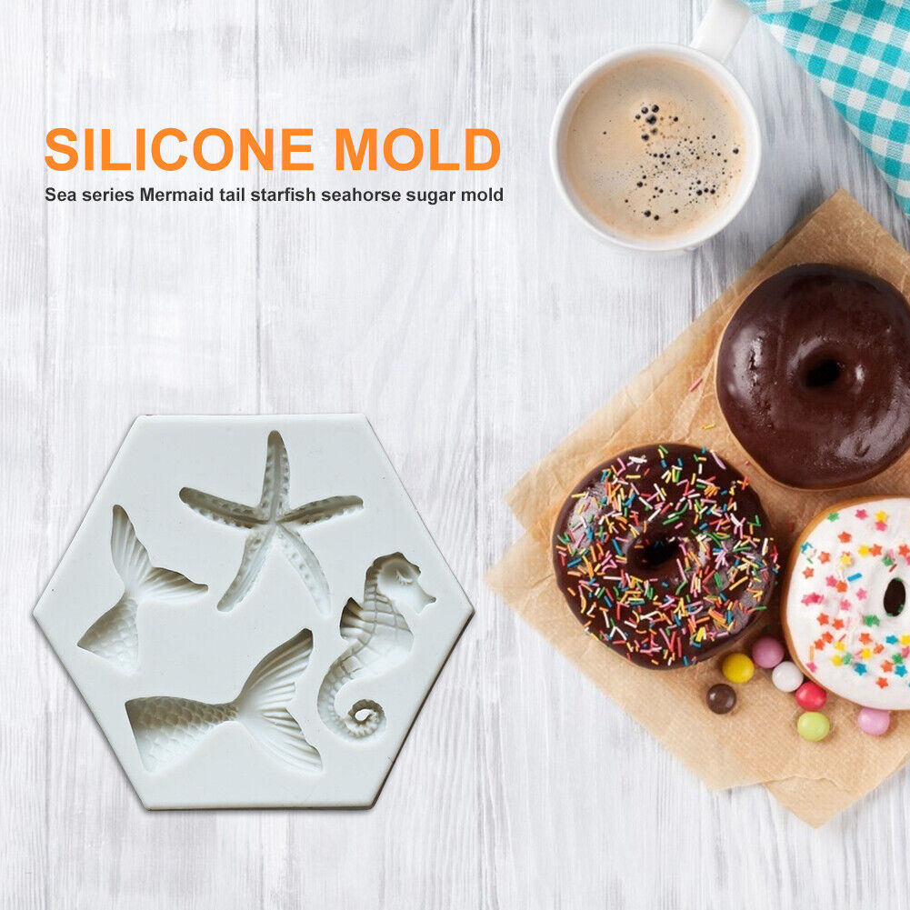 Sea Animals Cake Molds Silicone Fondant Mould Pastry Decoration Baking Tray