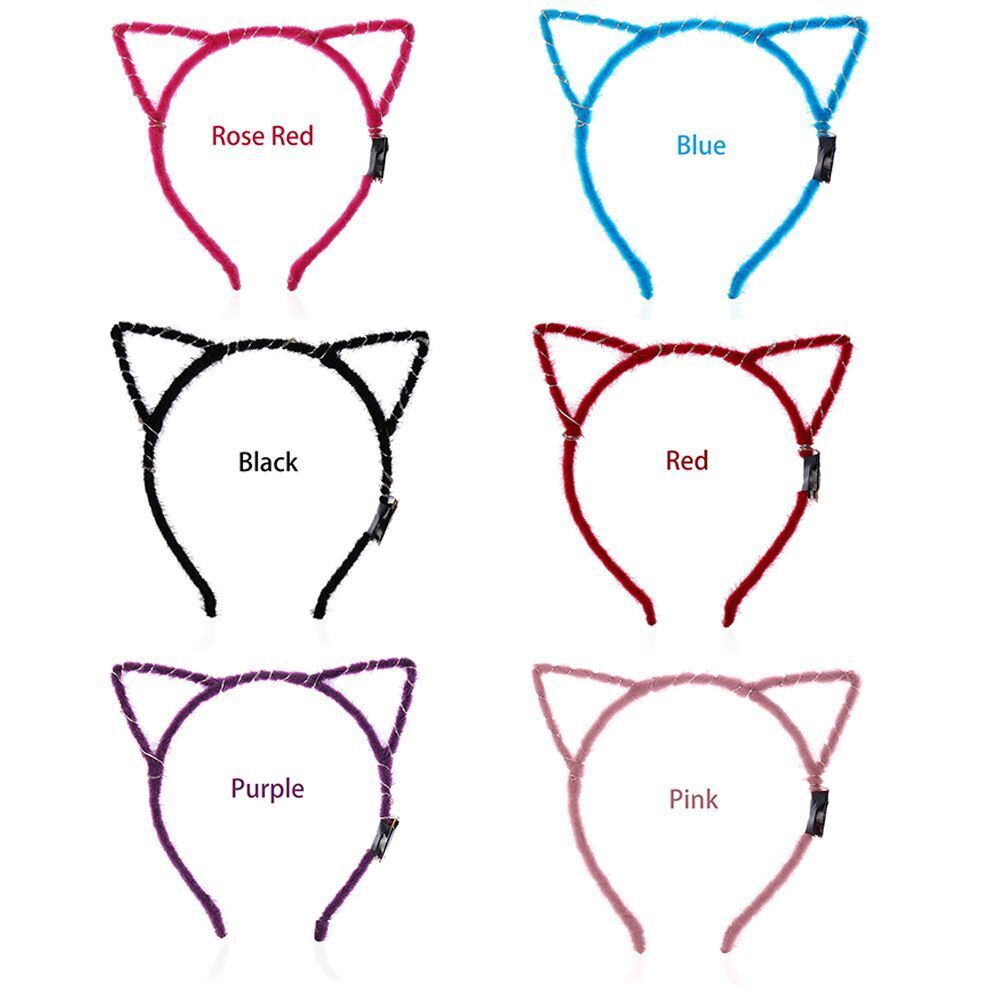 Girls Accessories Hair Band Party Headdress LED Light Flashing Cat Ear Headband