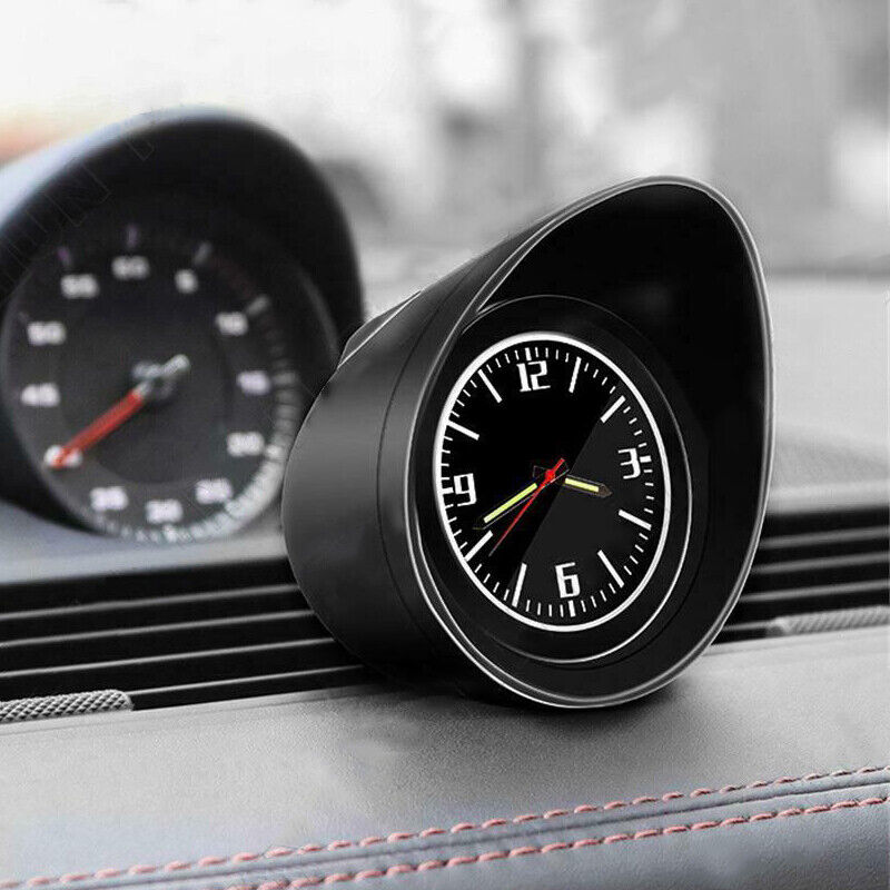 Black Shell Luminous Backlight Car Interior Dashboard Clock Universal