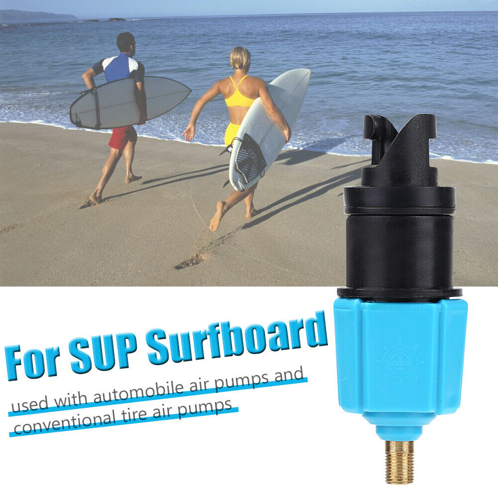Air Valve Adapter Kayak Rowing Boat Pumps Adaptor for SUP Board (Blue)