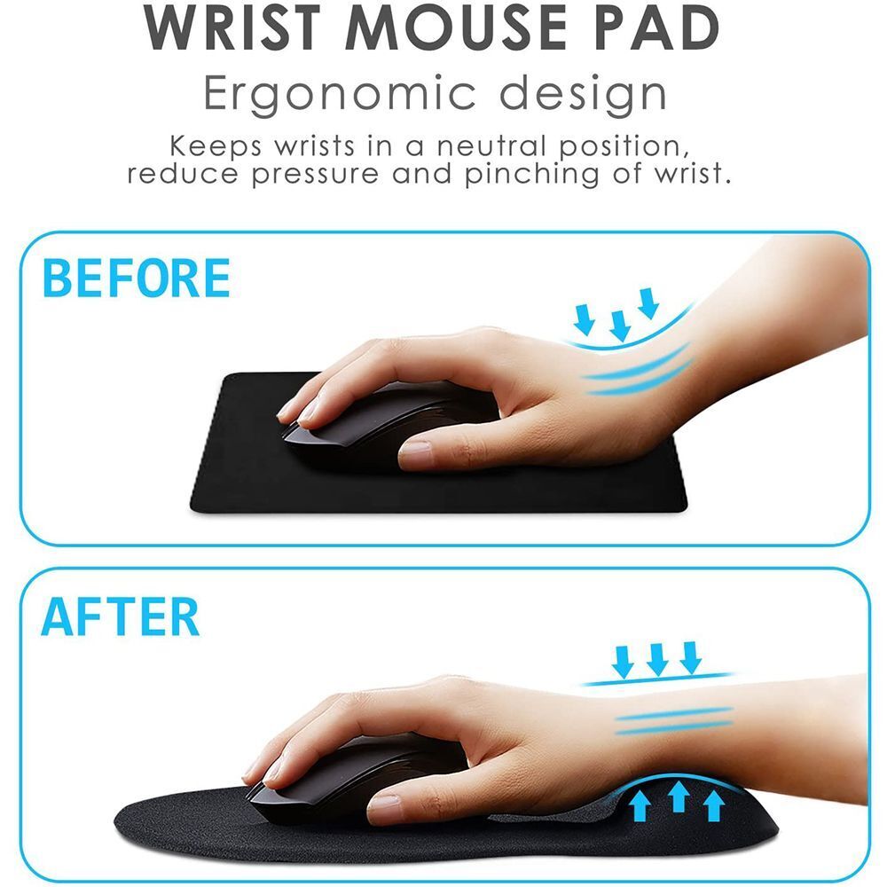 Thicken Ergonomic Comfortable SBR Wrist Support Mouse Pad Wrist Rest Mice Mat