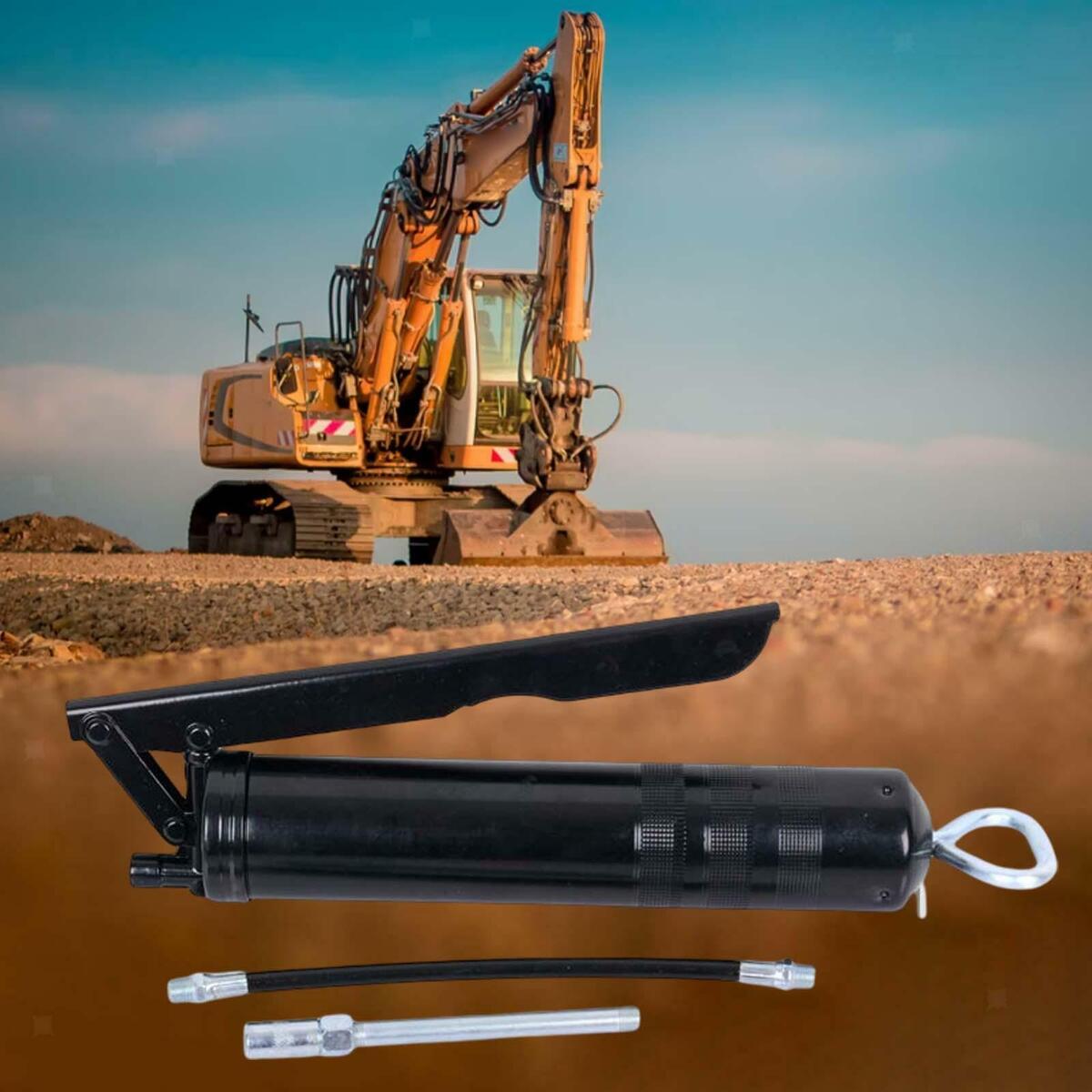 Manual Grease Gun 400cc Lever Action Lubricating Tool for Auto Trains Repair
