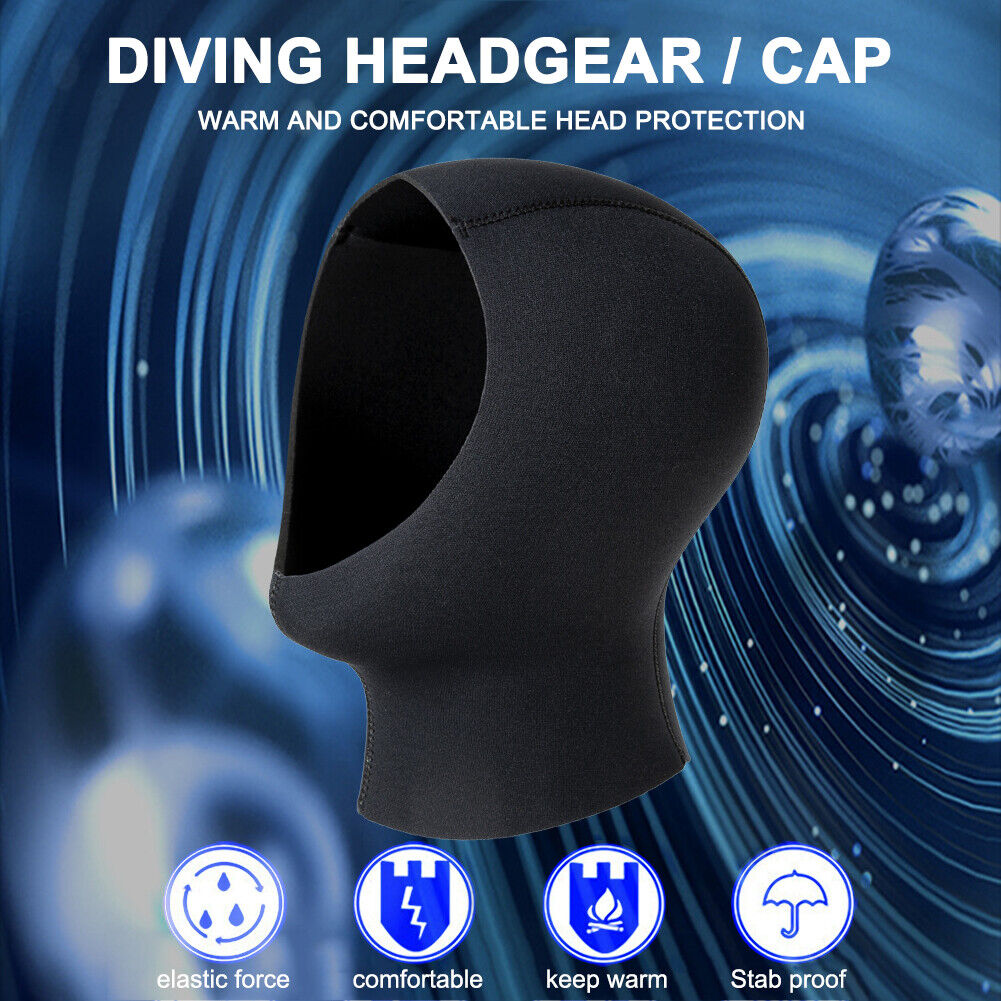 Winter Swim Warm Protect Hair Ear Scuba Diving Cap Shoulder Snorkeling Hat
