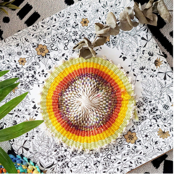Round Wooden Knitting Loom  Weaving Tool for Handmade Wall Hanging
