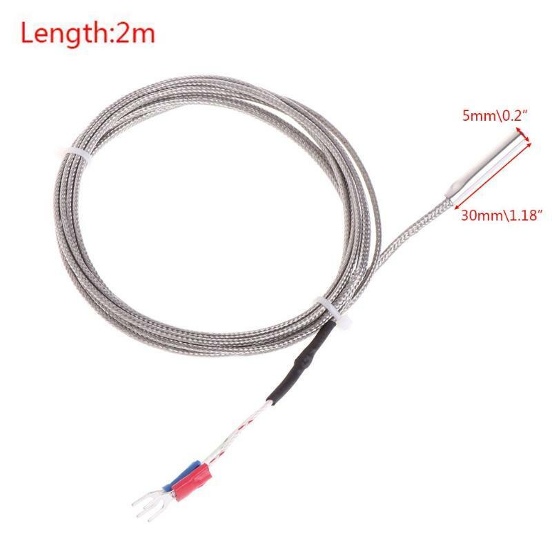 2m K-Type Thermocouple Temperature Sensor 0-600? 5*30mm Probe Stainless Steel