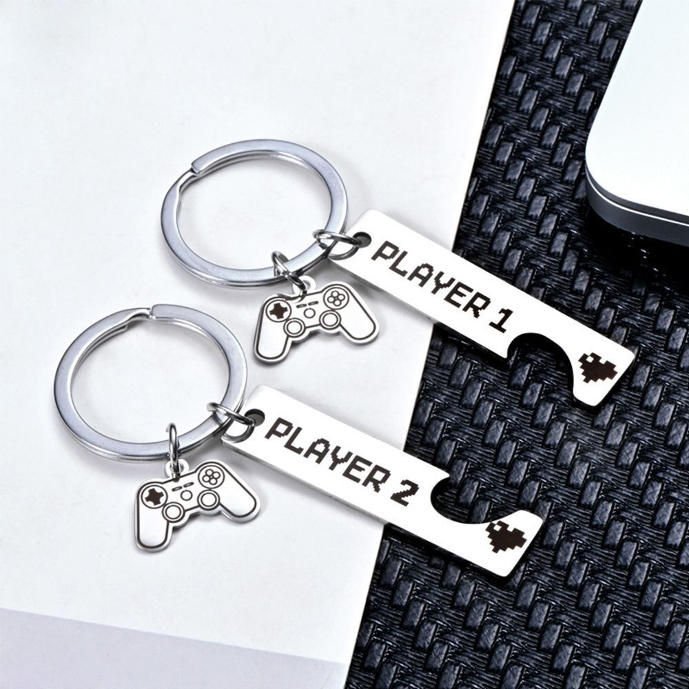 1 Player 2 Couples Anniversary Gifts Gamer Gifts Key Ring Key Chains Key Buckle