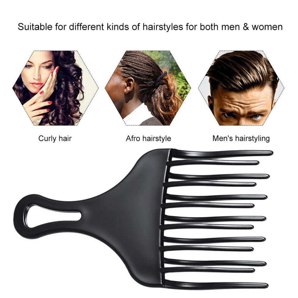 Hairdressing Fork Comb Afro-comb Smooth Hair Styling Tools Hairbrush (C)