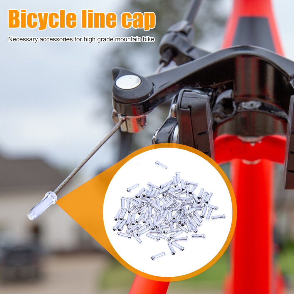 200pcs Aluminum Bike Bicycle Brake Shifter Inner Cable Tips Wire End Cap