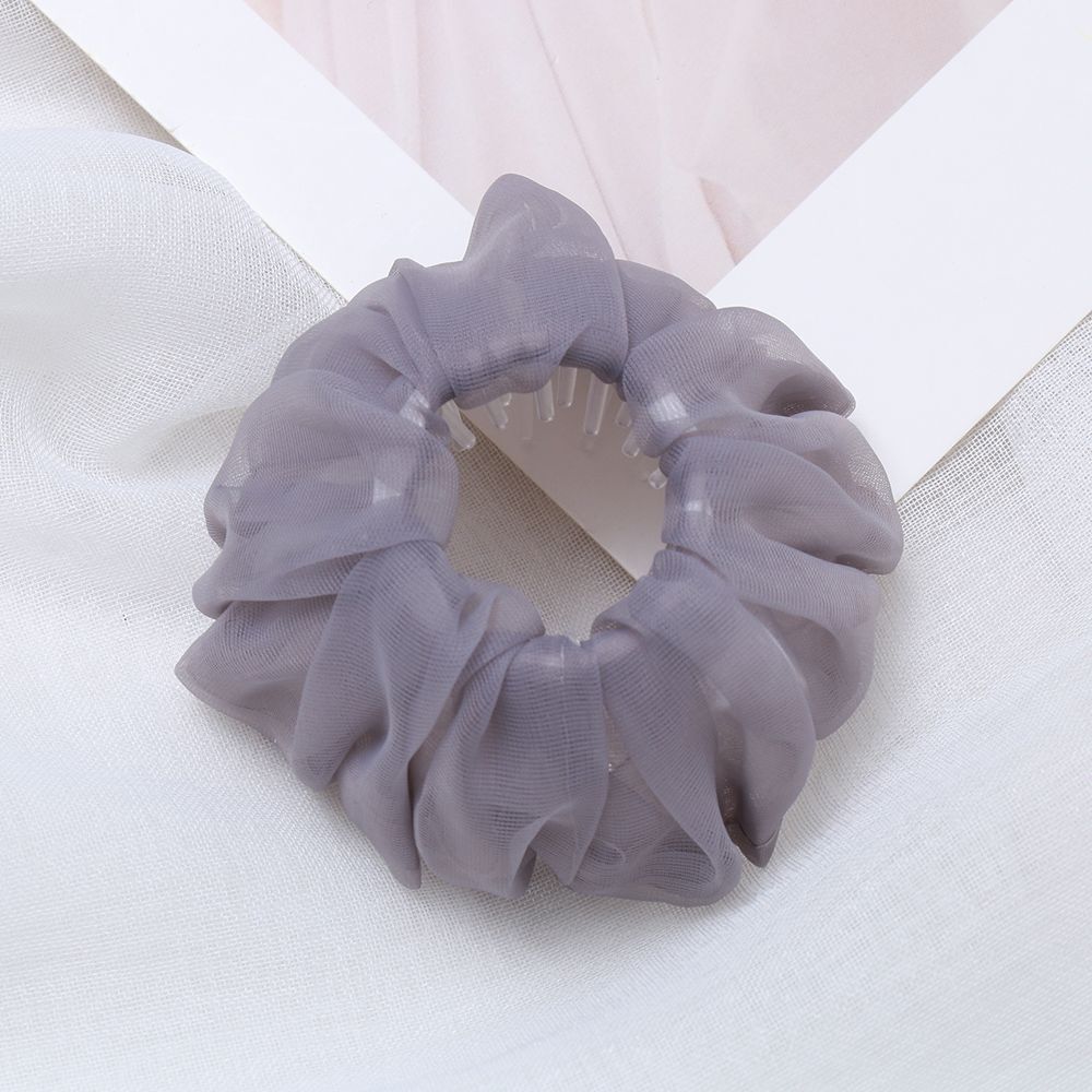 Silk Bird Nest Expanding Women Hair Bun Claw Maker Chiffon Horsetail Buckle