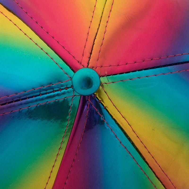 Women Men Futuristic Rainbow Iridescent Reflective Baseball Cap Colorful 80s Hip