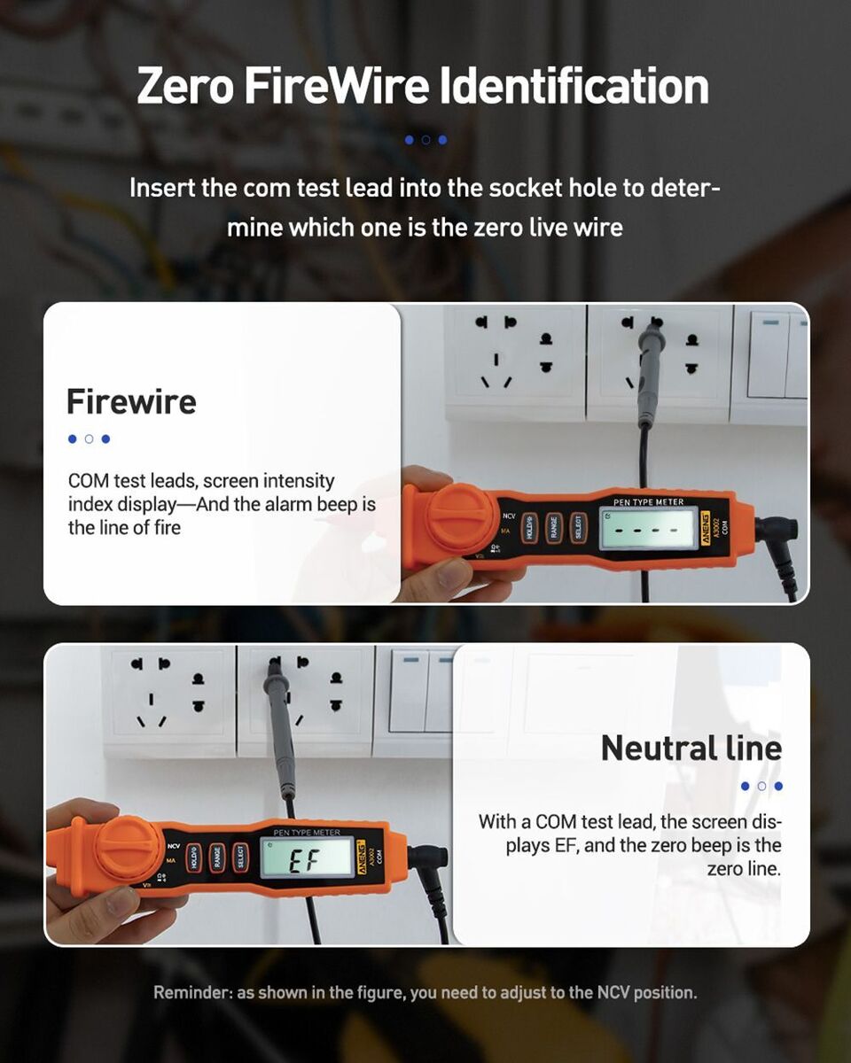 Tester True RMS Digital Profesional Meter Pen Type Digital Smart Multimeter