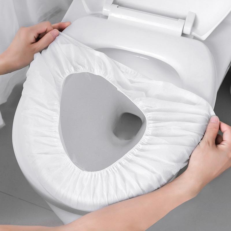 10pcs Disposable Toilet Seat Covers Waterproof Portable WC Pad Travel Camping
