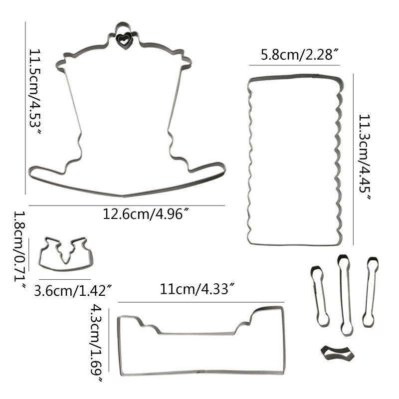 Biscuit Molds Cookie Cutters Stainless Steel Material Crib Shaped Baking Gadgets