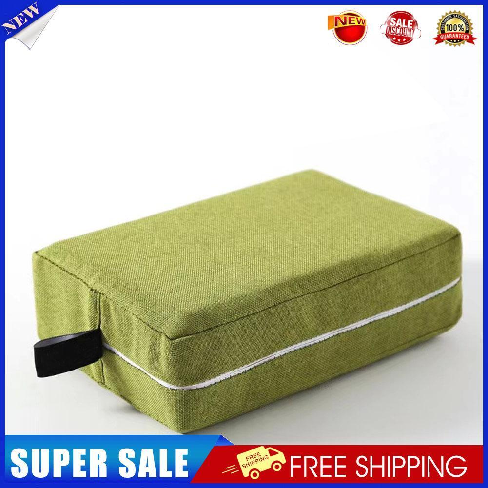Yoga Brick Zipper Storage Bag Pillow Cloth Cover Yoga Fitness Prop (Green)