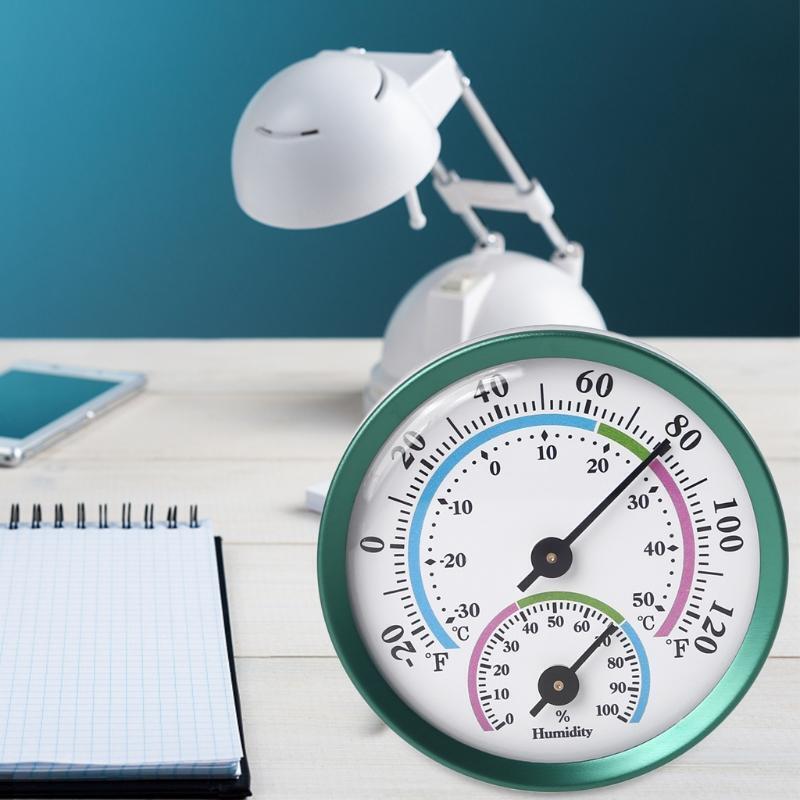 2" Temperature Humidity Monitor 2 in 1 Green Mini Indoor Thermometer Hygrometer