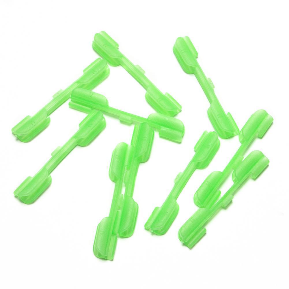 10pcs Night Fishing Rod Tip Light Holder Fishing Tackle Accessory Clip (M)