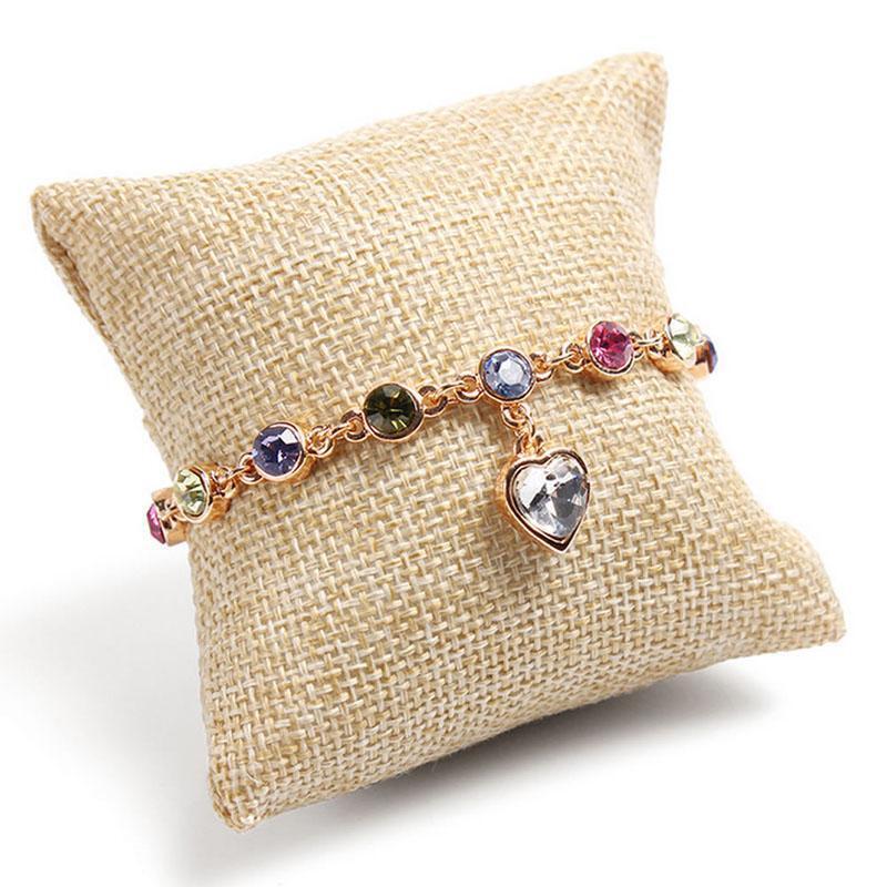Small Pillow Cushion Bracelet Bangle Wrist Watch Jewelry Display Holder Showcase