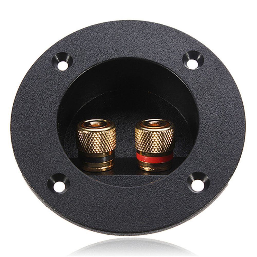 Terminal Connectors Round Boxes with 2 Banana Jack Stereo Plug Subwoofer