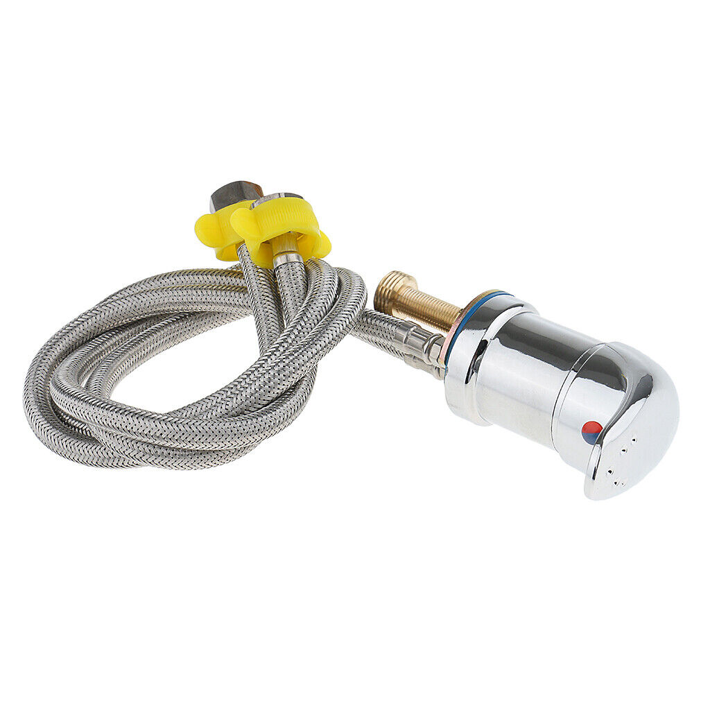Hot Cold Faucet and Spray Hose for Beauty Salon Shampoo Bowl Parts Kit 80cm