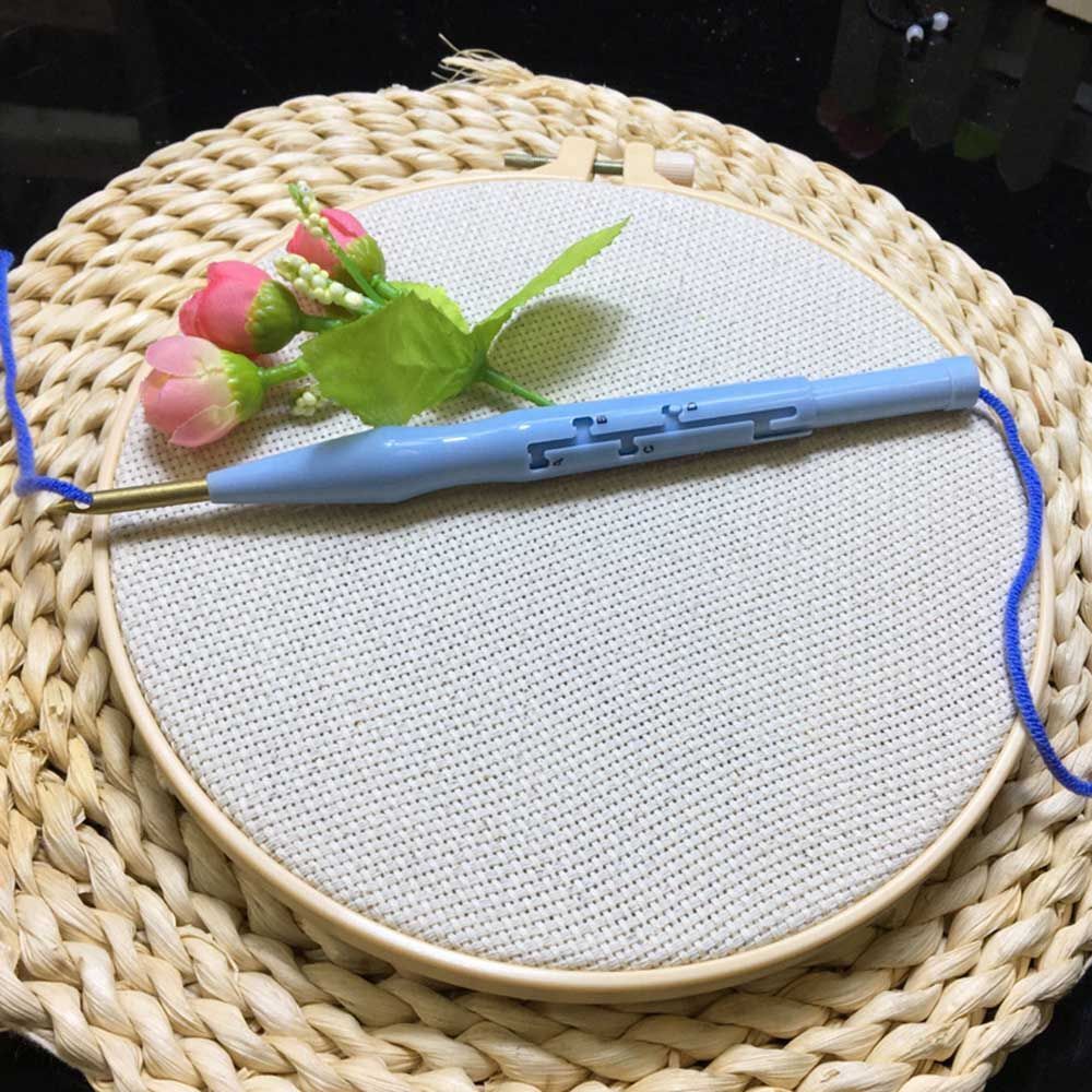 DIY Crafts Cross Stitch Kit Embroidery Hoop Poke Embroidery Kit Needle Punch