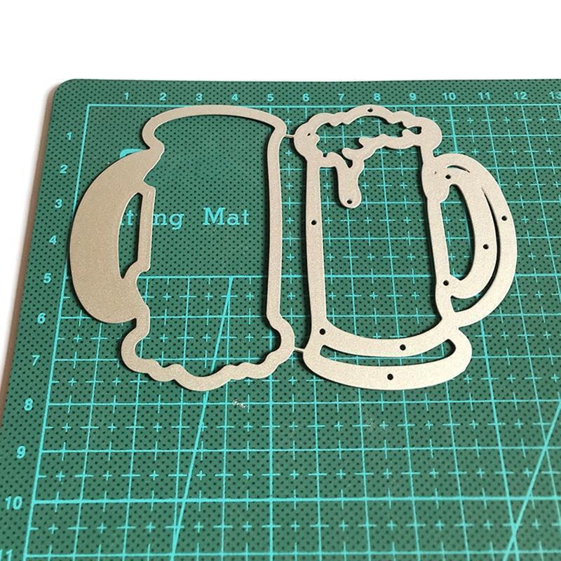 Beer Mug Shaker Metal Cutting Dies Stencil DIY Scrapbooking Album Card Template