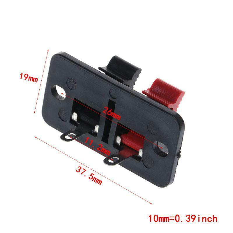 Amplifier Spring Jointing Clamp Test Clip Connector 2 Way Socket Block