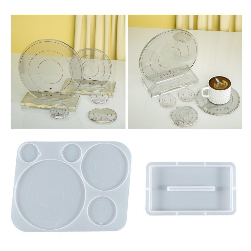 Round Song Music Player Silicone Molds for DIY Table Decor CD Disc Coaster Molds