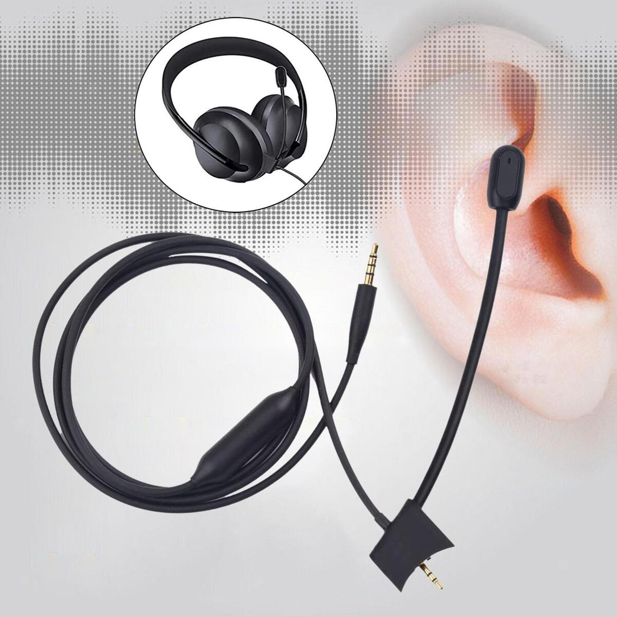 Microphone Cable with Mute Switch for  QC45 Headphones Accessories