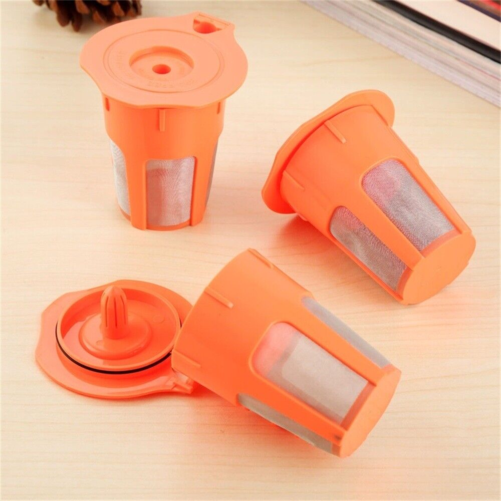 3pcs Reusable Orange Refillable K-Carafe Coffee Filter For Keurig 2.0 i Cafilas