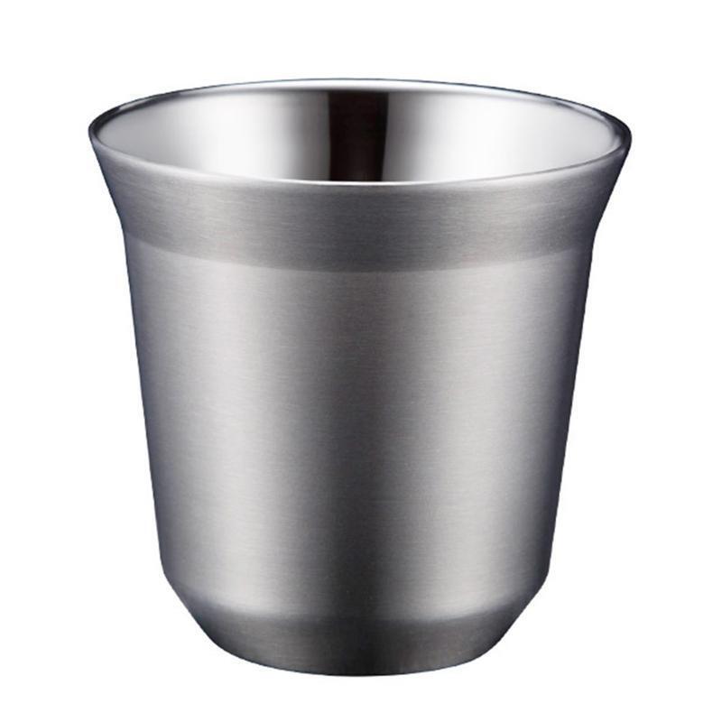 Double Wall Stainless Steel Coffee Cup 86ml Mini Wine Mug Espresso Cups