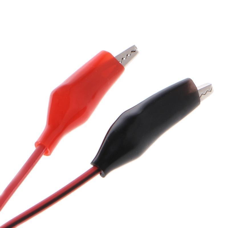 Dual Red & Black Test Leads with Crocodile Clips Alligator Jumper Cable Wire