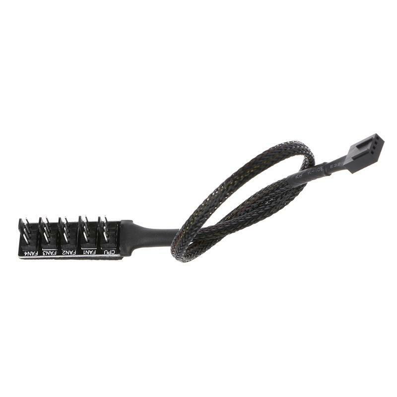 1 To 5 4-Pin Molex TX4 PWM PC CPU Cooling Fan Splitter Adapter Cable 5 Way Hub