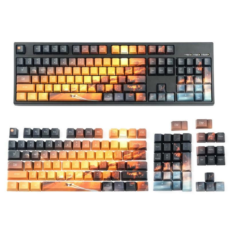 104Keys Saturn Theme OEM Profile Dye Sublimation for Cherry Mechanical Keyboard