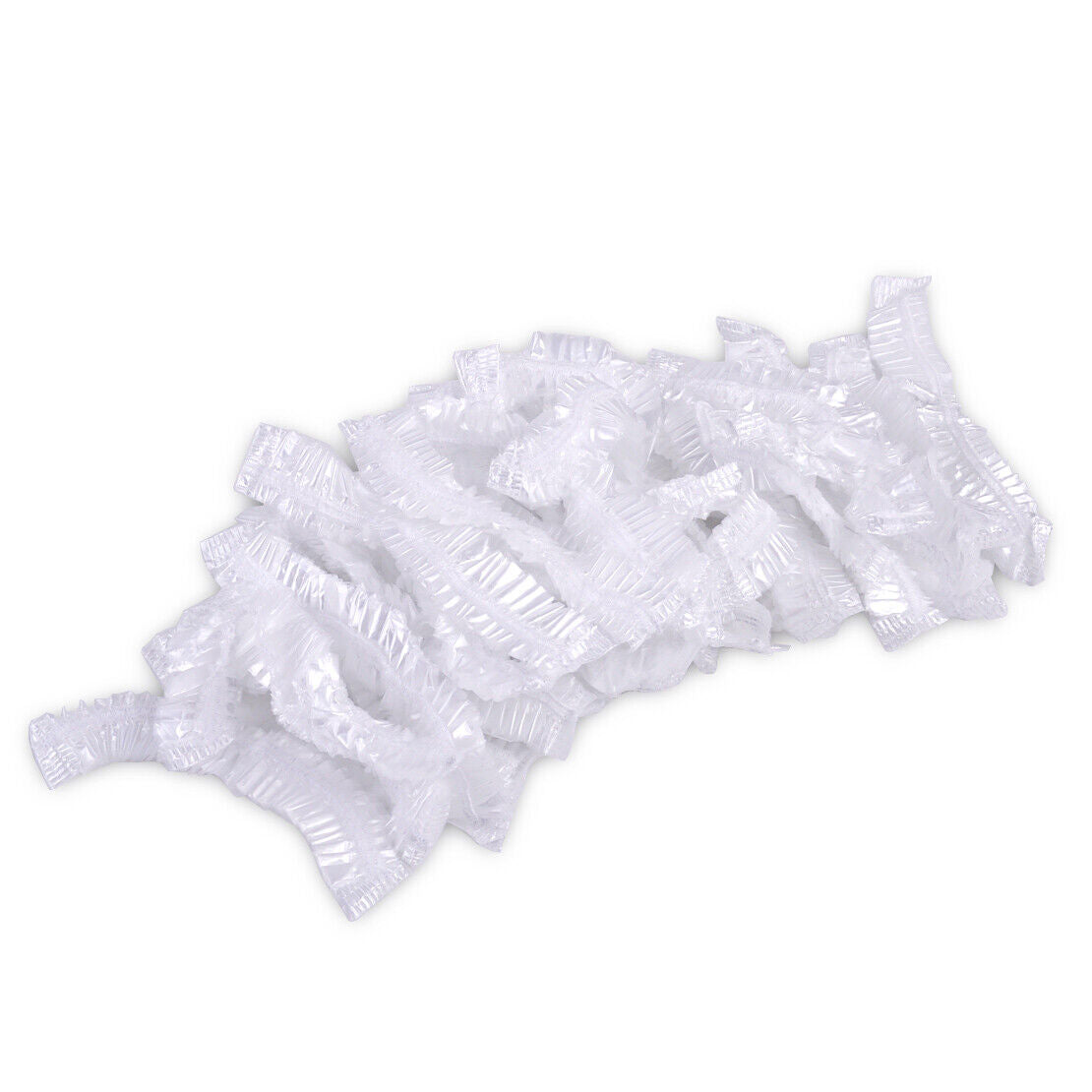 100 Clear Disposable One-off Shower Bathing Cap Spa Hair Salon Hat Hotel Home Li