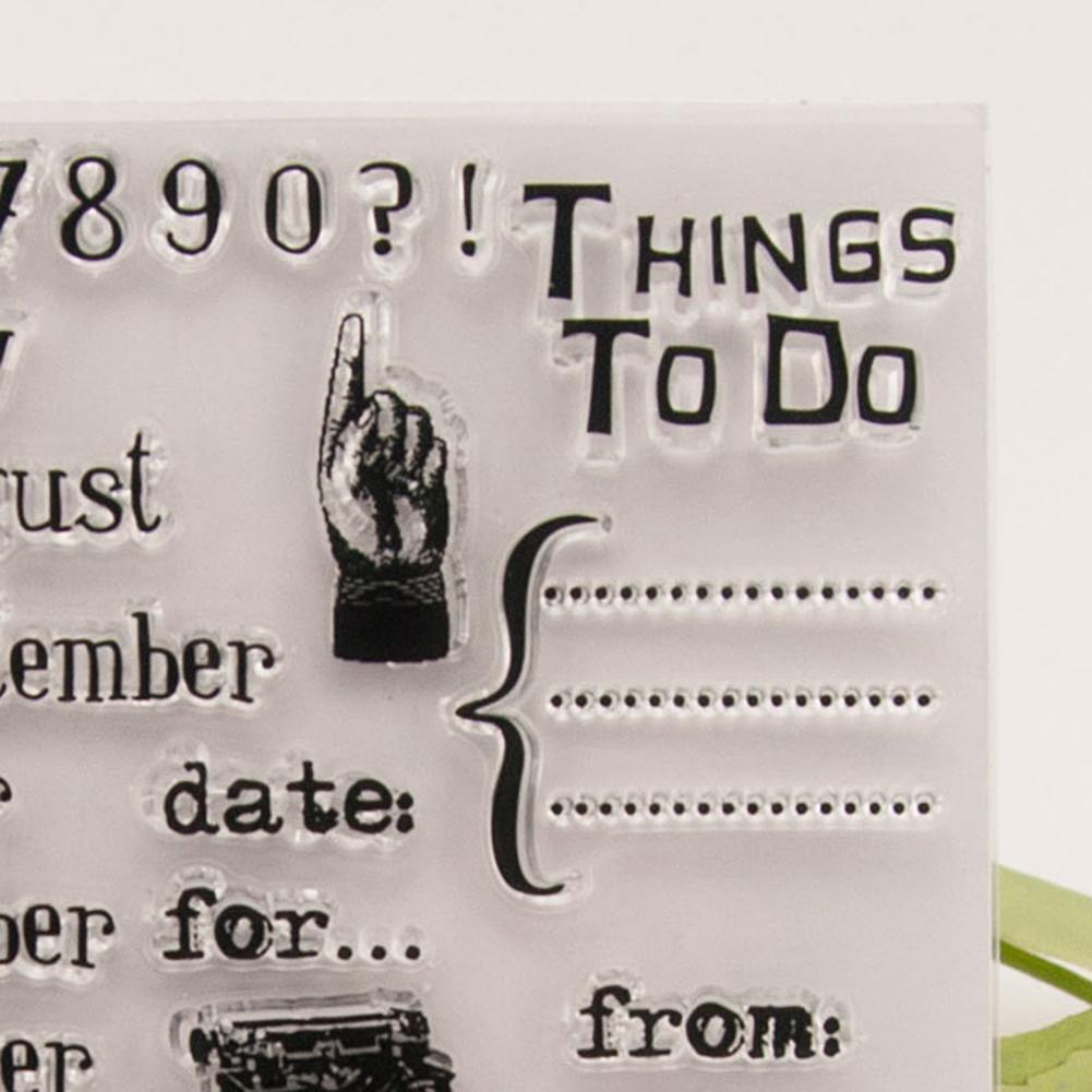 Schedule Plan Silicone Clear Stamp DIY Scrapbooking/Photo Album Craft Decor